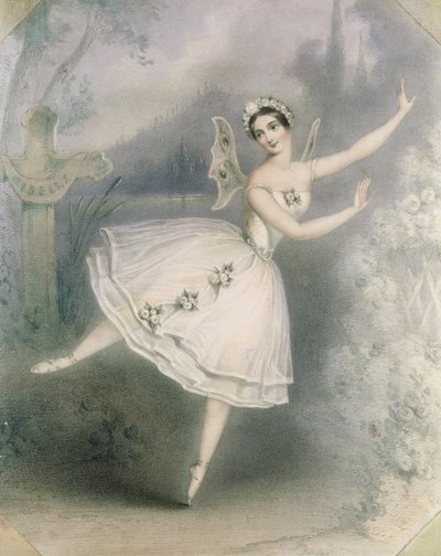 Carlotta Grisi (1819-99) als Giselle, Parijs, c.1841 door Augustus Jules Bouvier